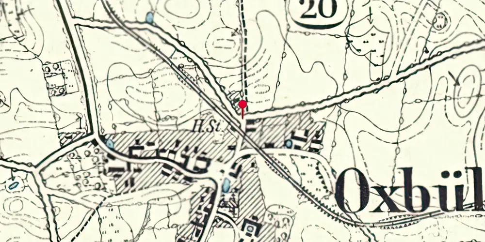 Historisk kort over Oksbøl (Als) Station