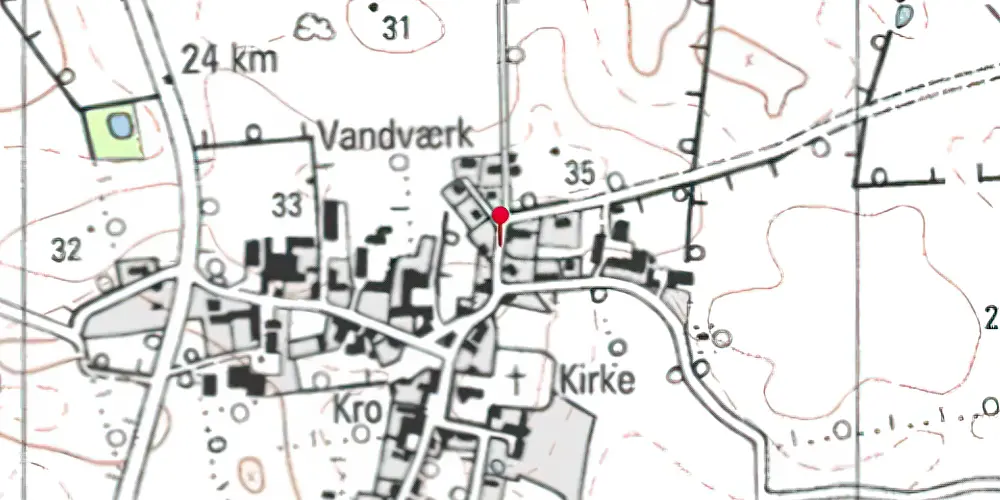 Historisk kort over Oksbøl (Als) Station