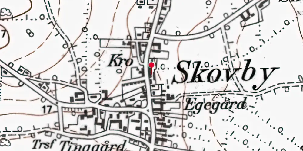 Historisk kort over Skovby (Als) Stationskro