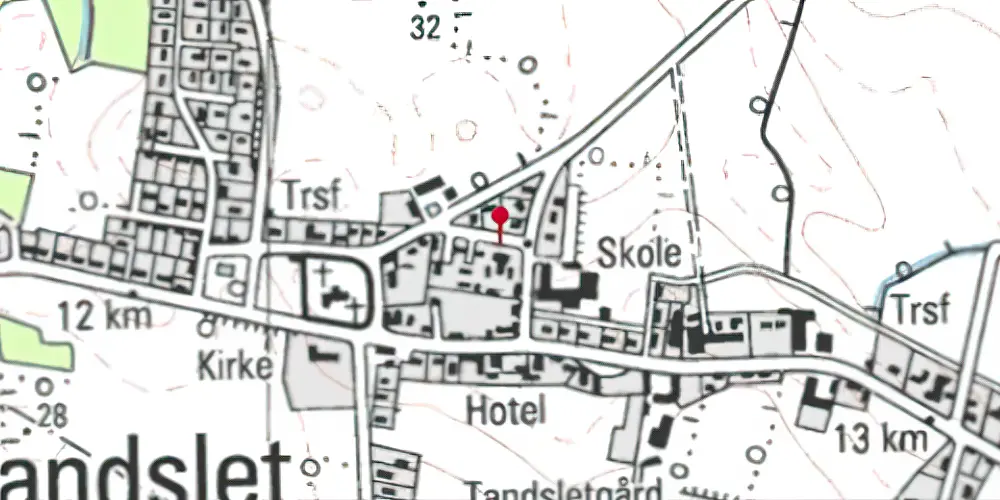 Historisk kort over Tandslet Station