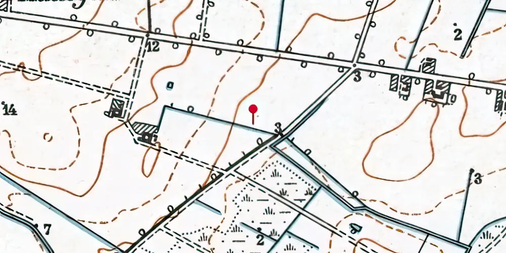 Historisk kort over Jersie Fjern Teknisk Station Historisk kort over Jersie Fjern Teknisk Station