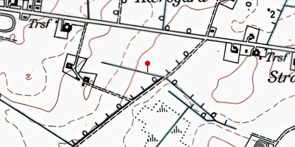 Historisk kort over Jersie Fjern Teknisk Station Historisk kort over Jersie Fjern Teknisk Station