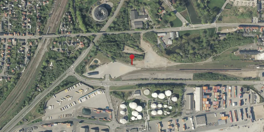 Historisk kort over Fredericia godsstation Teknisk Station