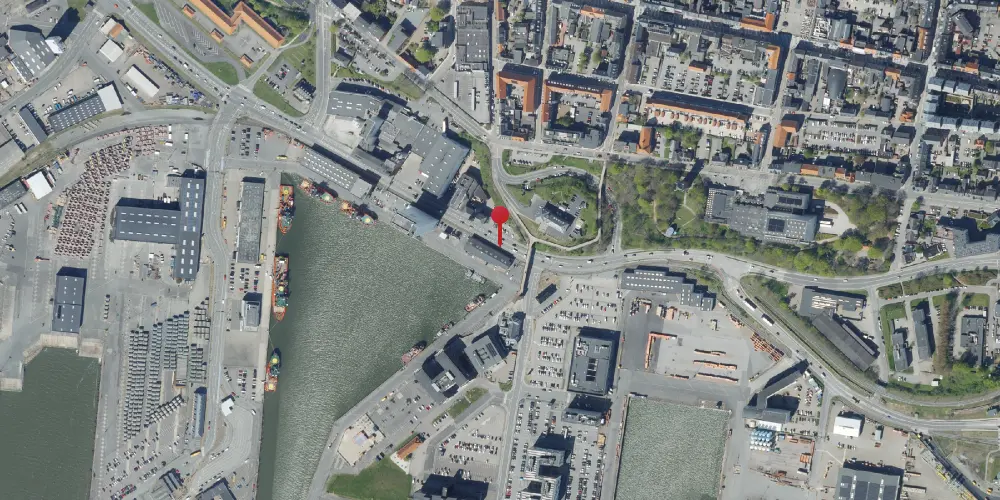 Historisk kort over Esbjerg Havn Teknisk Station