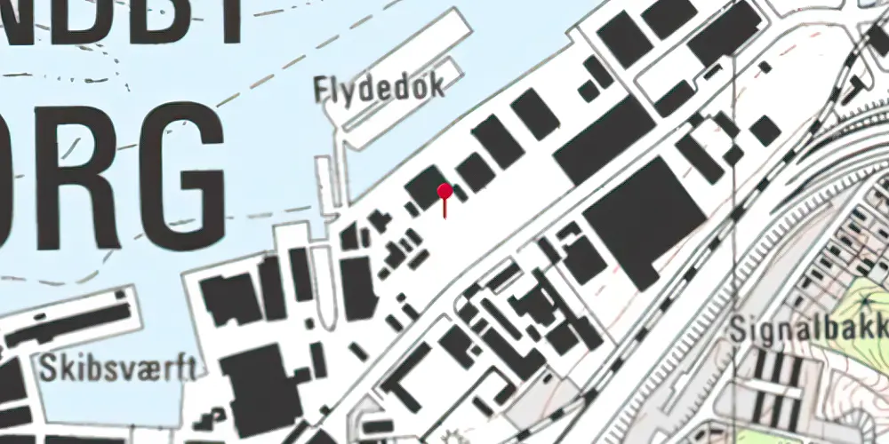 Historisk kort over Aalborg Havn Teknisk Station Historisk kort over Aalborg Havn Teknisk Station