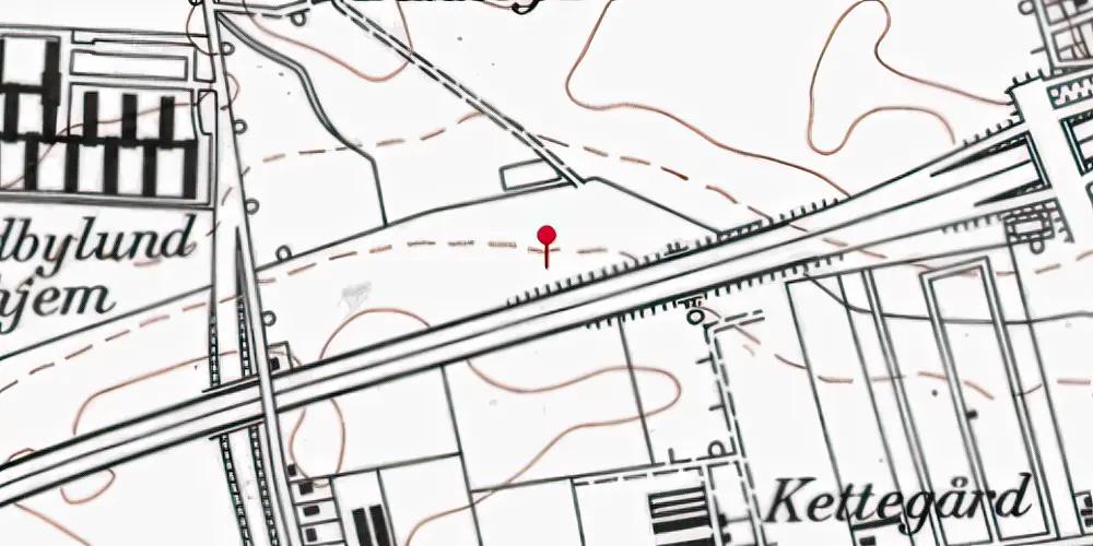 Historisk kort over Avedøre Havnevej Teknisk Station