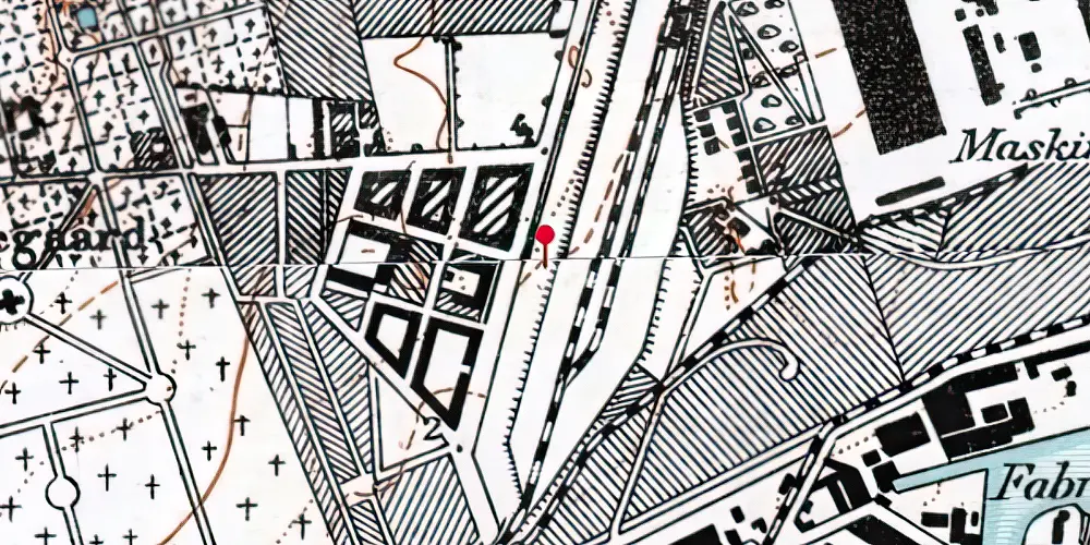 Historisk kort over Bavnehøj (Syd) Teknisk Station Historisk kort over Bavnehøj (Syd) Teknisk Station