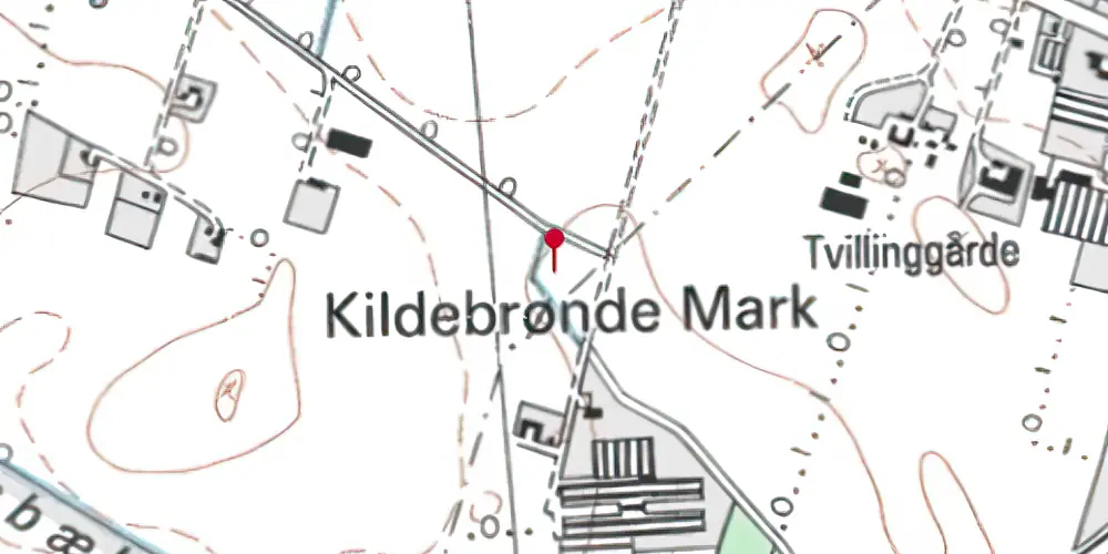 Historisk kort over Kildebrønde Transversalstation