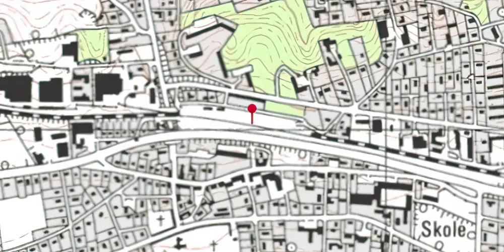 Historisk kort over Brabrand Teknisk Station Historisk kort over Brabrand Teknisk Station