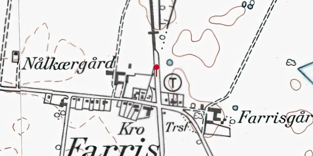 Historisk kort over Farris Teknisk Station