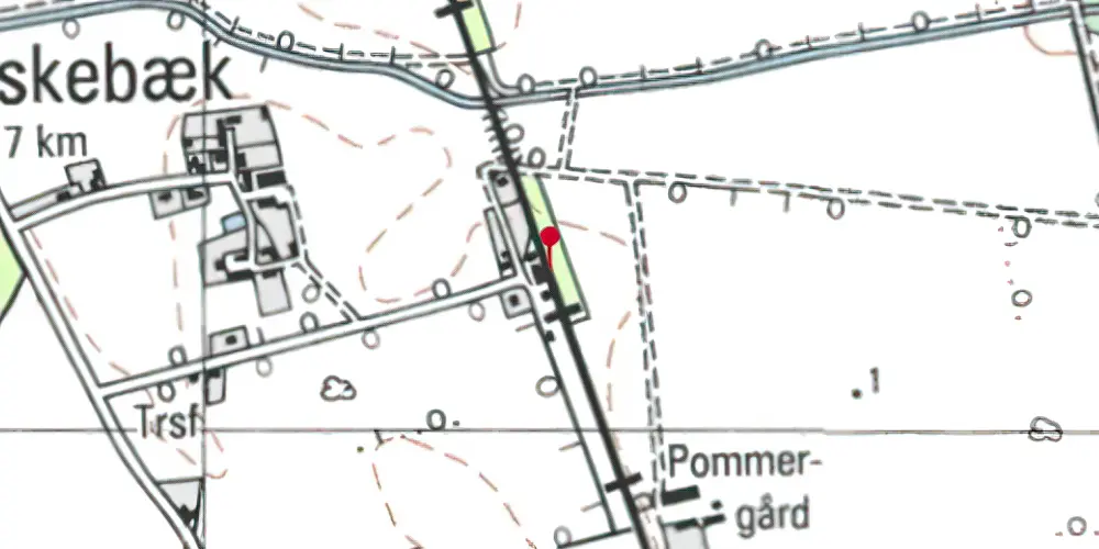 Historisk kort over Fiskebæk Teknisk Station