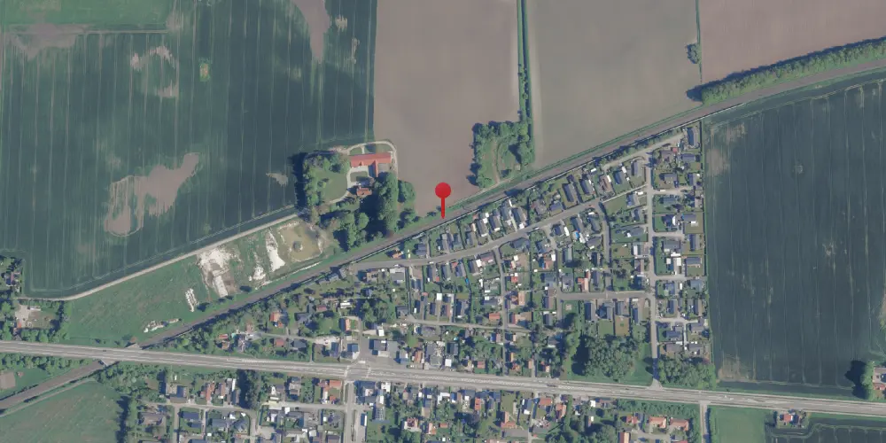 Historisk kort over Fjenneslev Teknisk Station