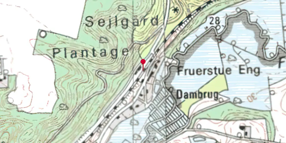 Historisk kort over Funder Teknisk Station