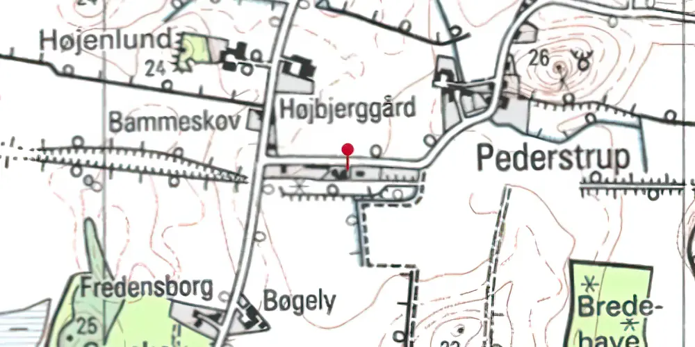 Historisk kort over Krogsbjerg Station