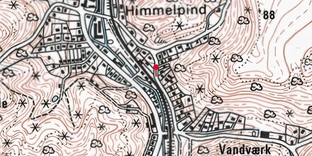 Historisk kort over Grejsdal Teknisk Station