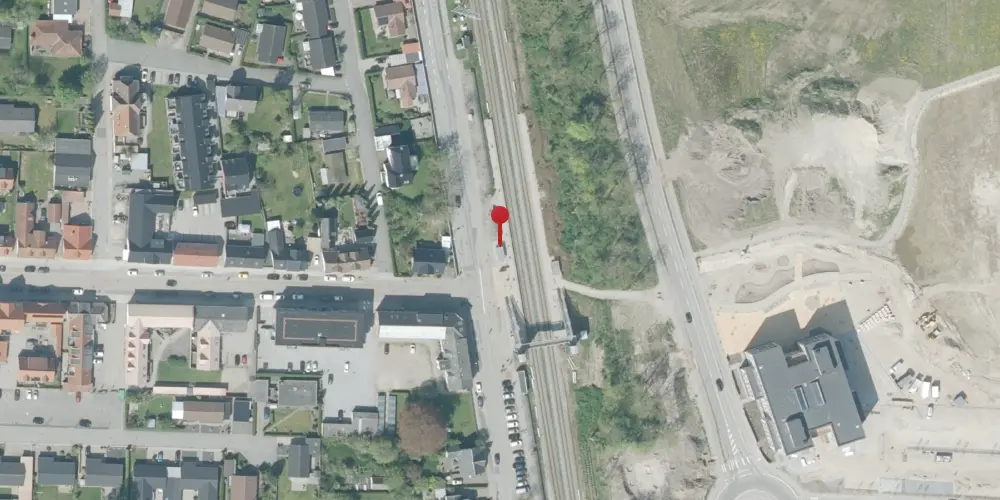 Historisk kort over Støvring Trinbræt