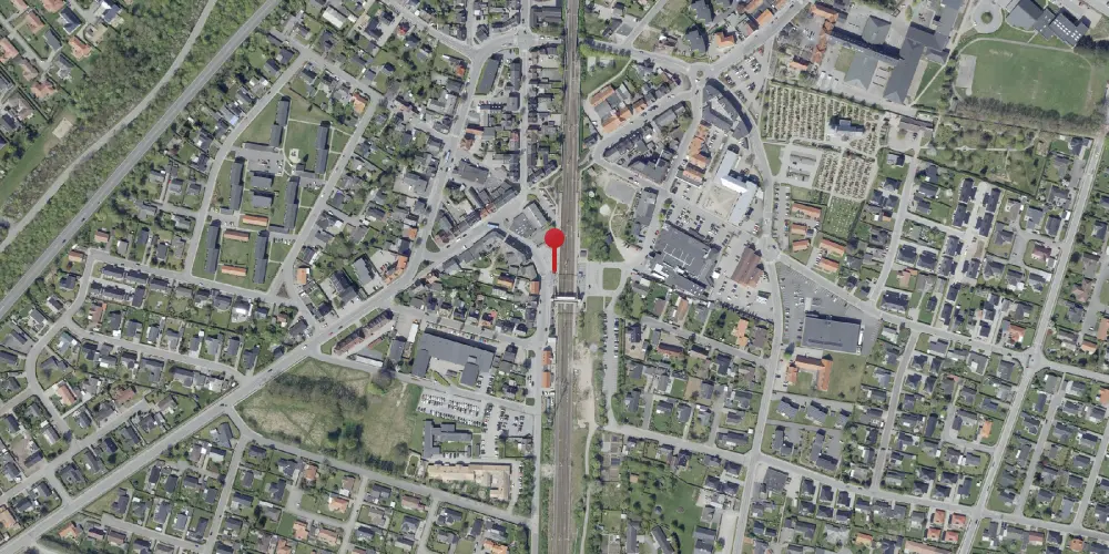 Historisk kort over Hedensted Trinbræt