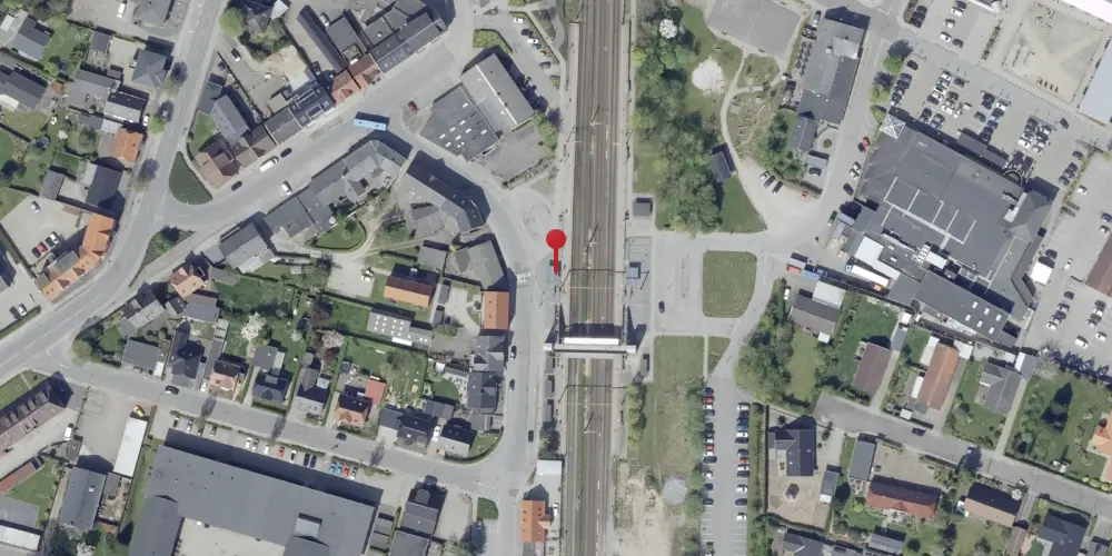 Historisk kort over Hedensted Trinbræt