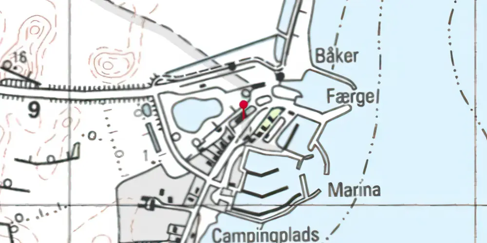 Historisk kort over Spodsbjerg Station Historisk kort over Spodsbjerg Station