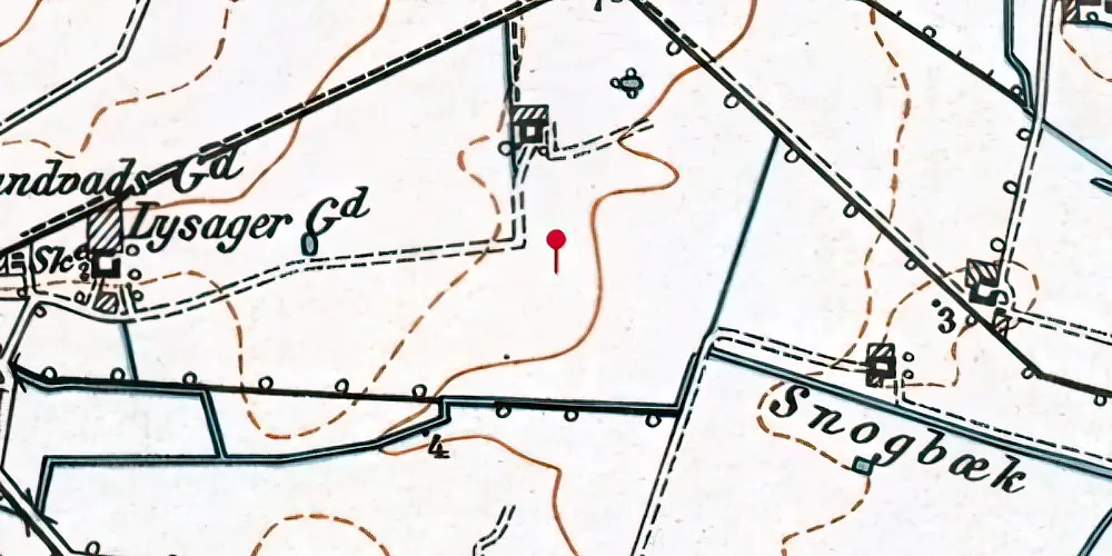 Historisk kort over Køge Nord S-togstrinbræt Historisk kort over Køge Nord S-togstrinbræt