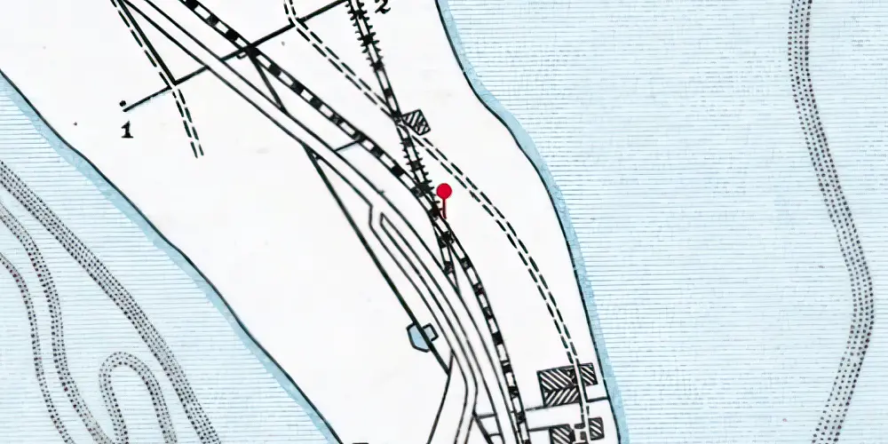 Historisk kort over Masnedø Teknisk Station Historisk kort over Masnedø Teknisk Station