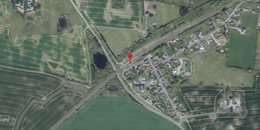 Historisk kort over Holmstrup Trinbræt