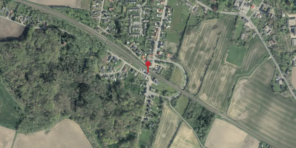 Historisk kort over Skalbjerg Holdeplads [1865-1908]