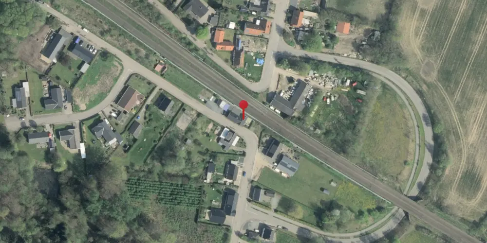 Historisk kort over Skalbjerg Holdeplads [1865-1908]