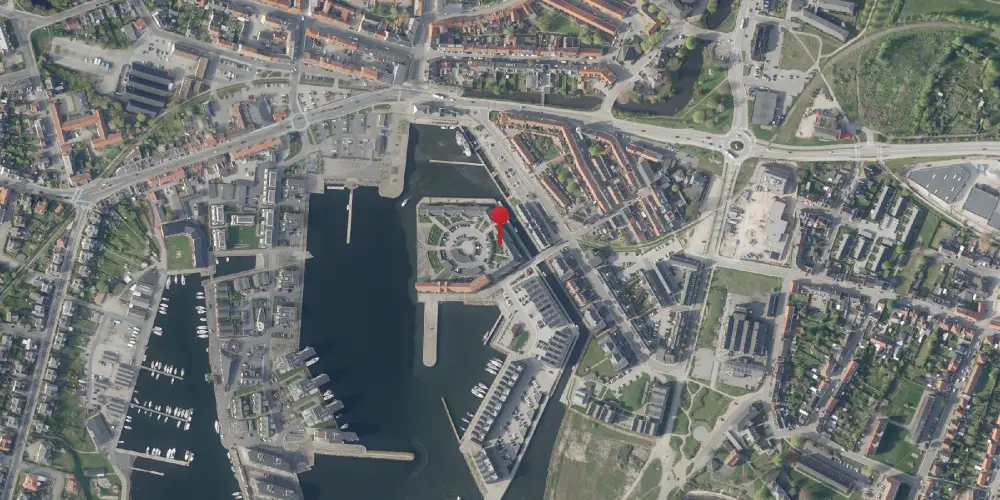 Historisk kort over Nyborg Station [1871-1891]