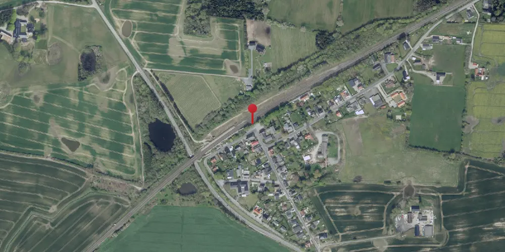 Historisk kort over Holmstrup Holdeplads [1865-1890]