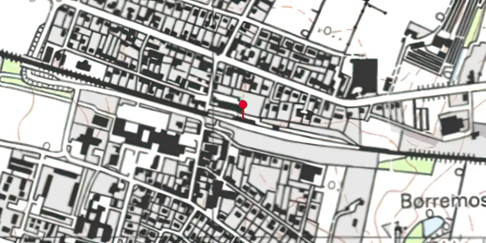 Historisk kort over Langeskov Holdeplads [1869-1888]