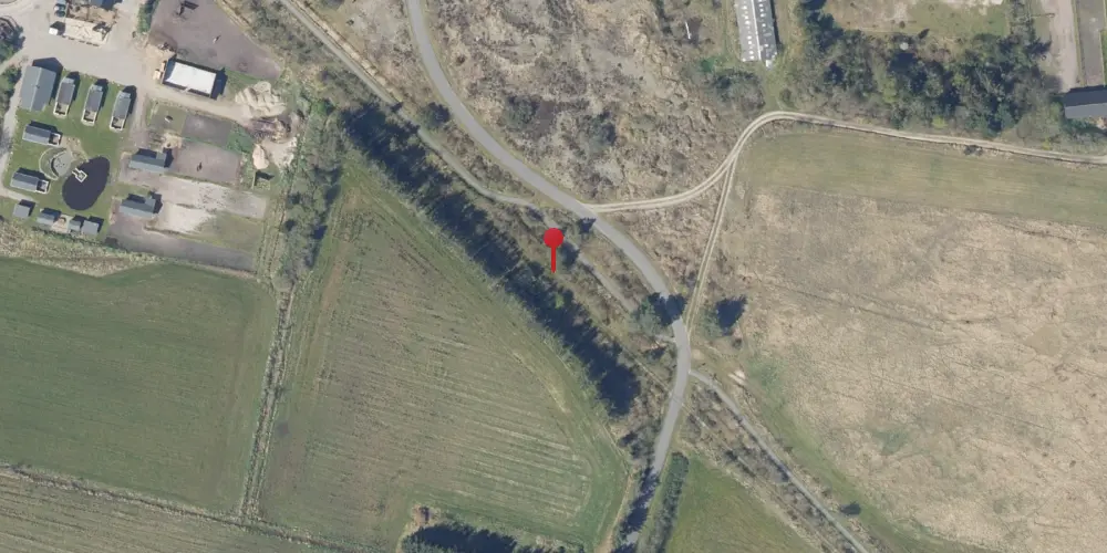 Historisk kort over Kragelund Trinbræt med Sidespor