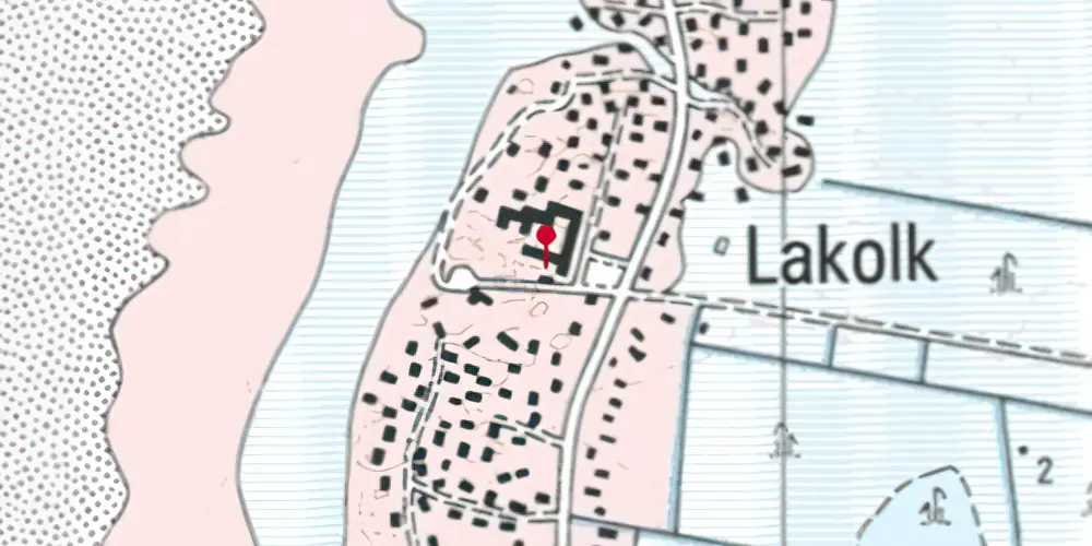 Historisk kort over Lakolk Station