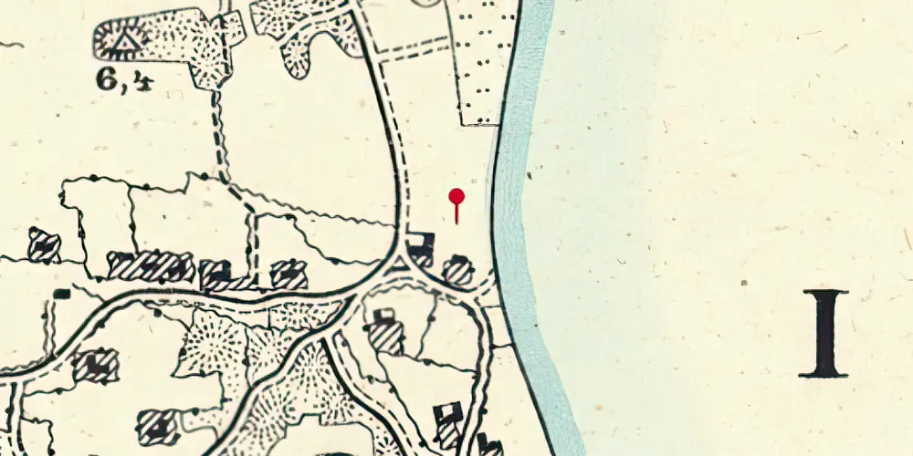 Historisk kort over Kongsmark Færgebro Station Historisk kort over Kongsmark Færgebro Station