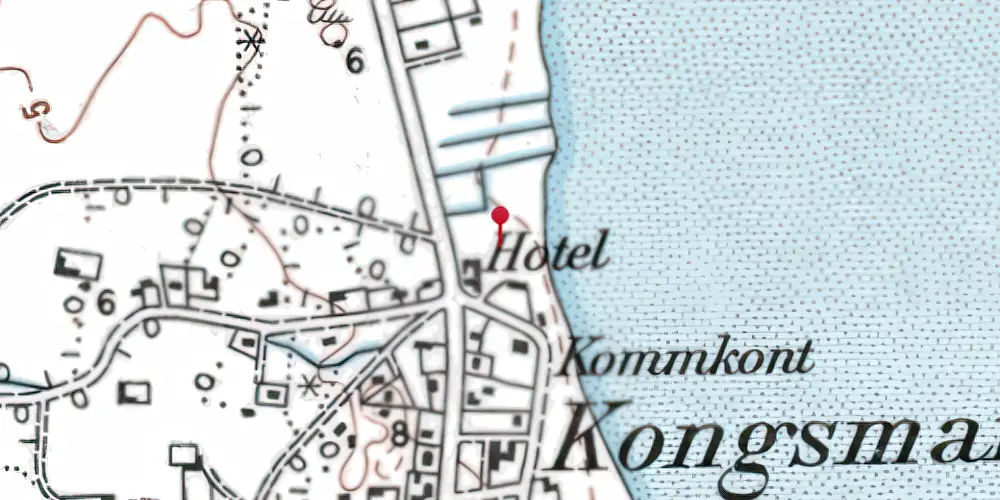 Historisk kort over Kongsmark Færgebro Station Historisk kort over Kongsmark Færgebro Station