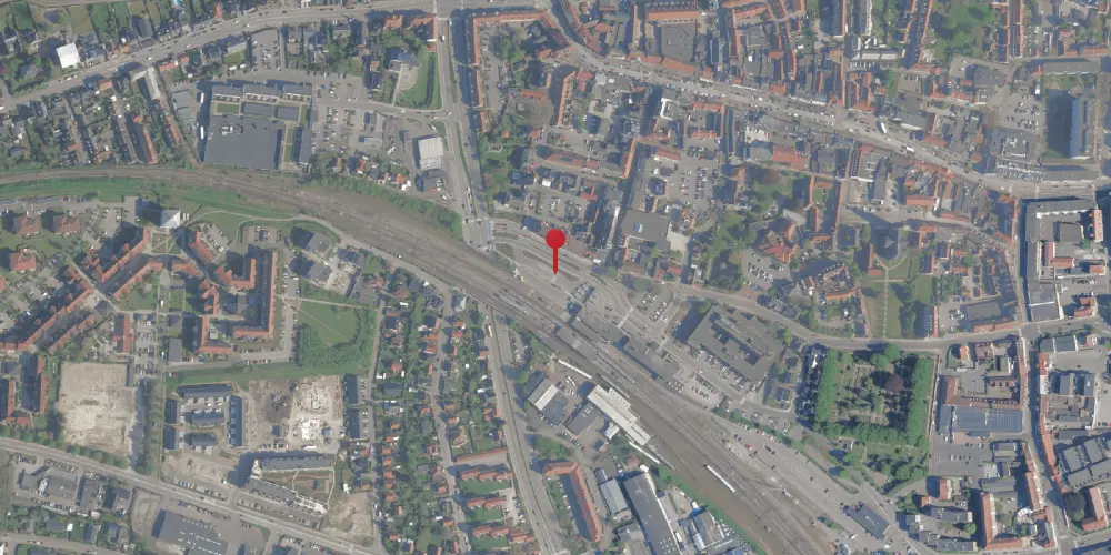 Historisk kort over Holbæk Banegård [1874-1972]