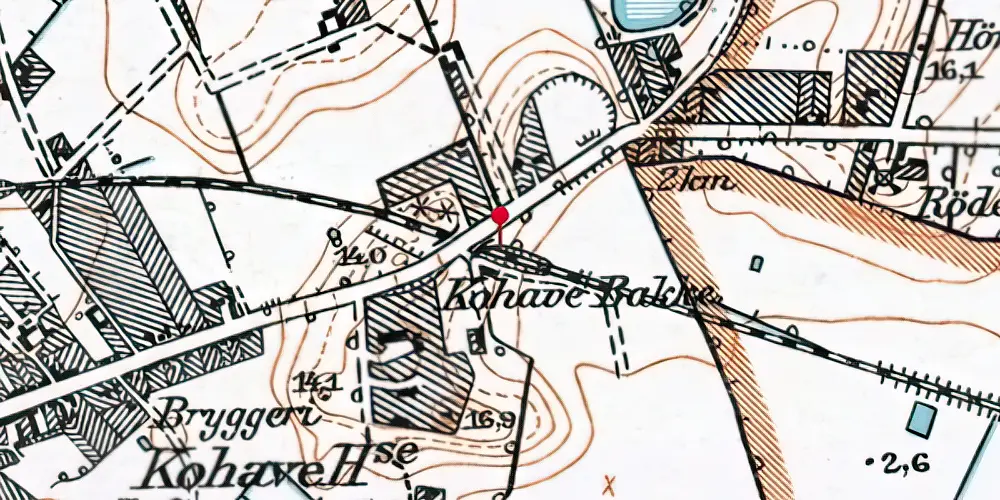 Historisk kort over Rifbjergvejen Trinbræt Historisk kort over Rifbjergvejen Trinbræt