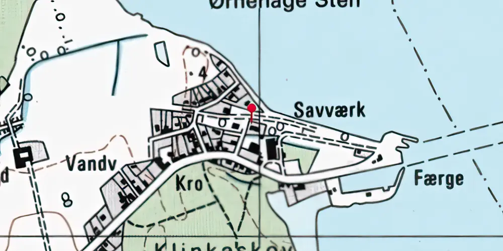 Historisk kort over Kragenæs Station