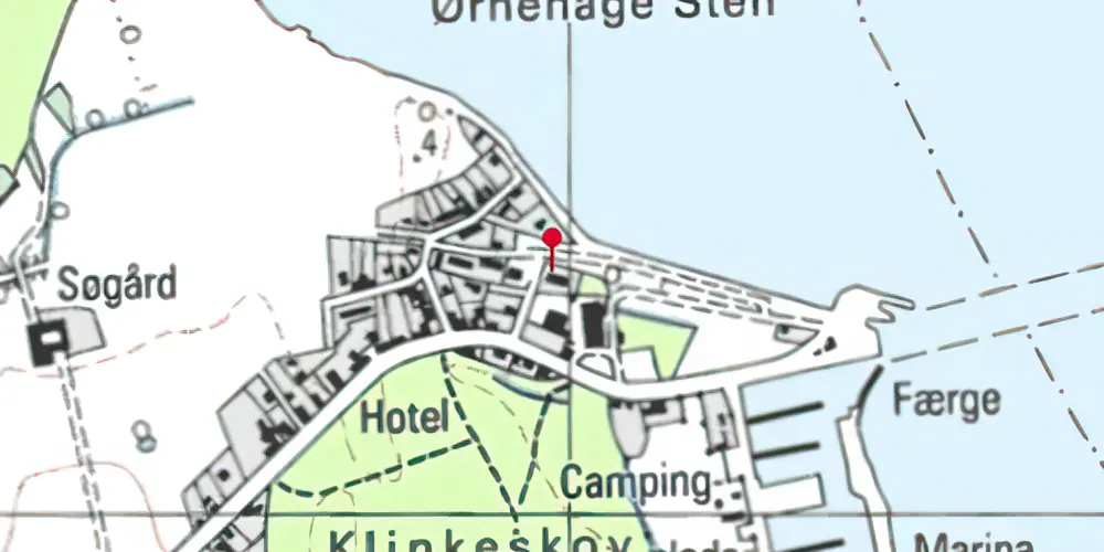 Historisk kort over Kragenæs Station