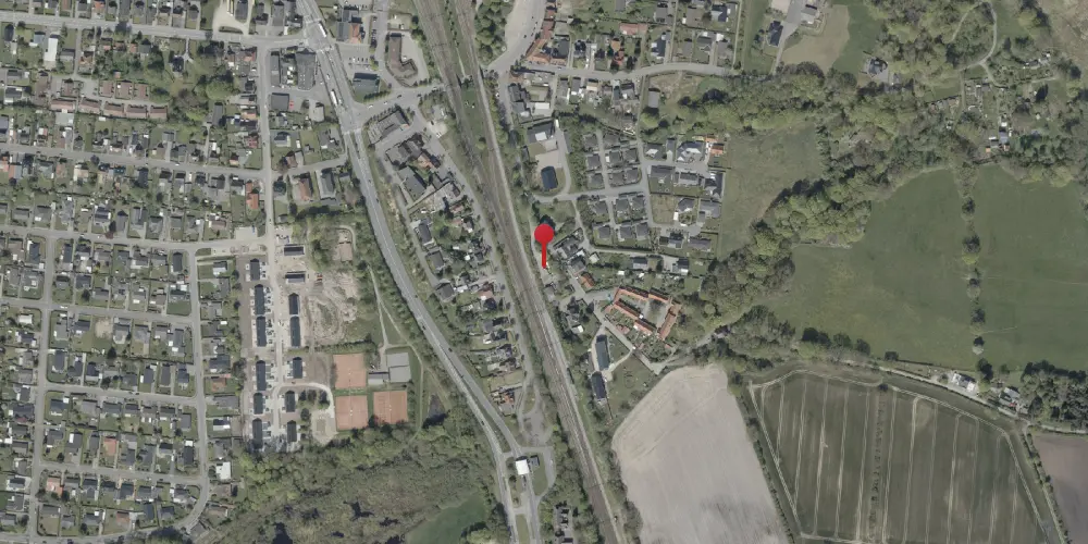 Historisk kort over Padborg Station [1900-1927]