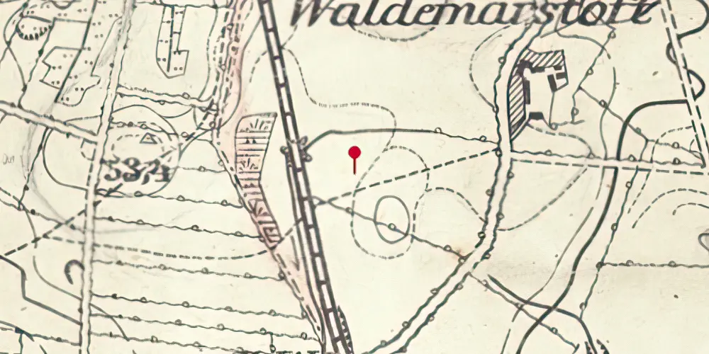 Historisk kort over Padborg Tørsbølbanen Station Historisk kort over Padborg Tørsbølbanen Station