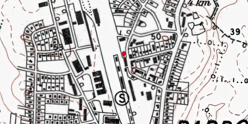 Historisk kort over Padborg Tørsbølbanen Station Historisk kort over Padborg Tørsbølbanen Station