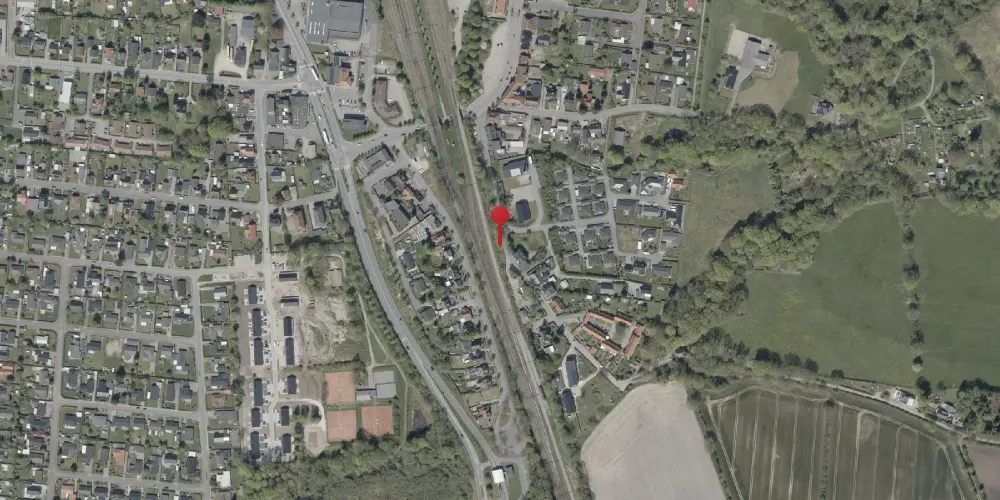 Historisk kort over Padborg Station [1864-1900]