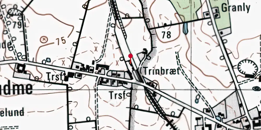 Historisk kort over Rudme Station [1876-2002]