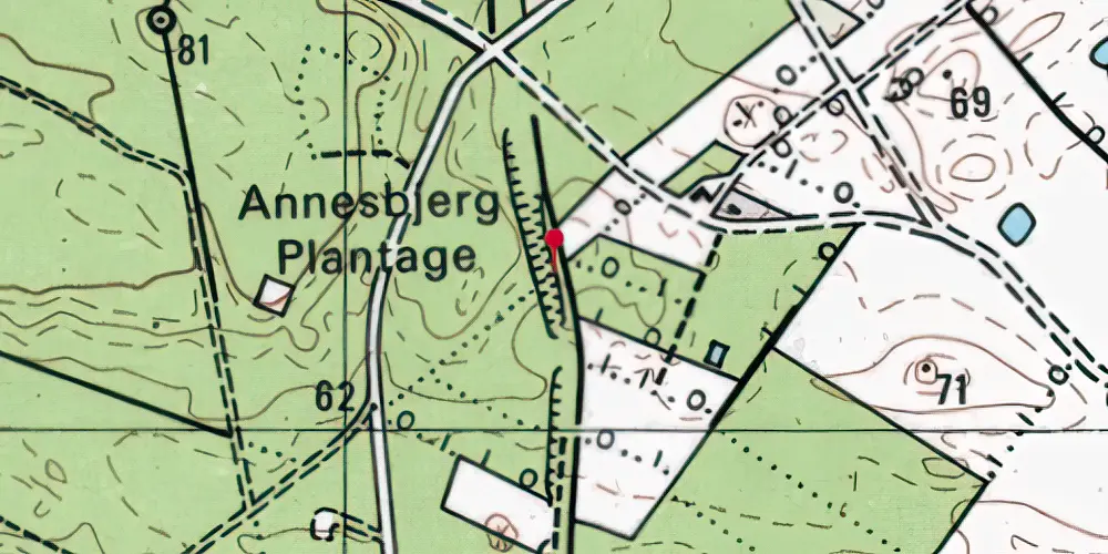 Historisk kort over Hofmansfeld Sidespor