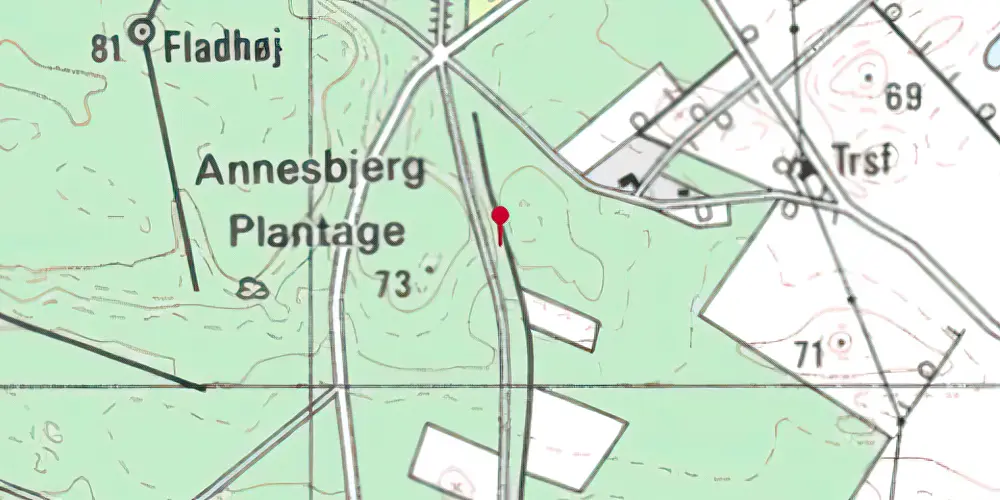 Historisk kort over Hofmansfeld Sidespor