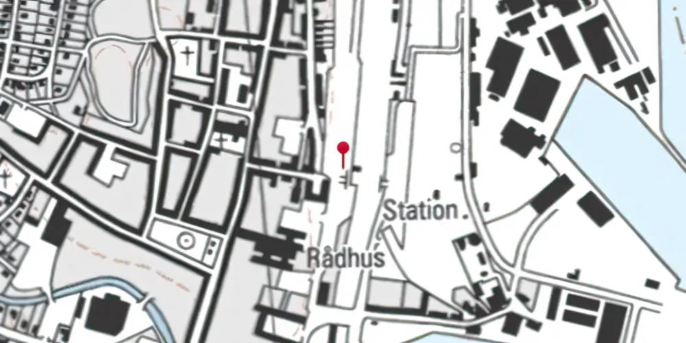 Historisk kort over Køge Station [1870-1983]