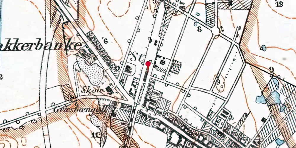 Historisk kort over Vordingborg Station [1870-1937]