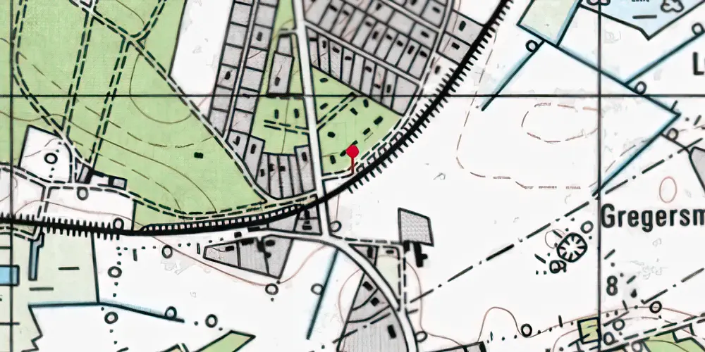 Historisk kort over Thorsager Letbanestation Historisk kort over Thorsager Letbanestation