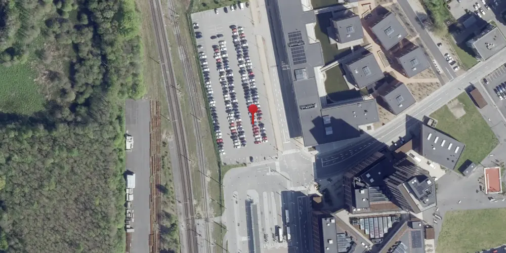 Historisk kort over Horsens Godsbanegård